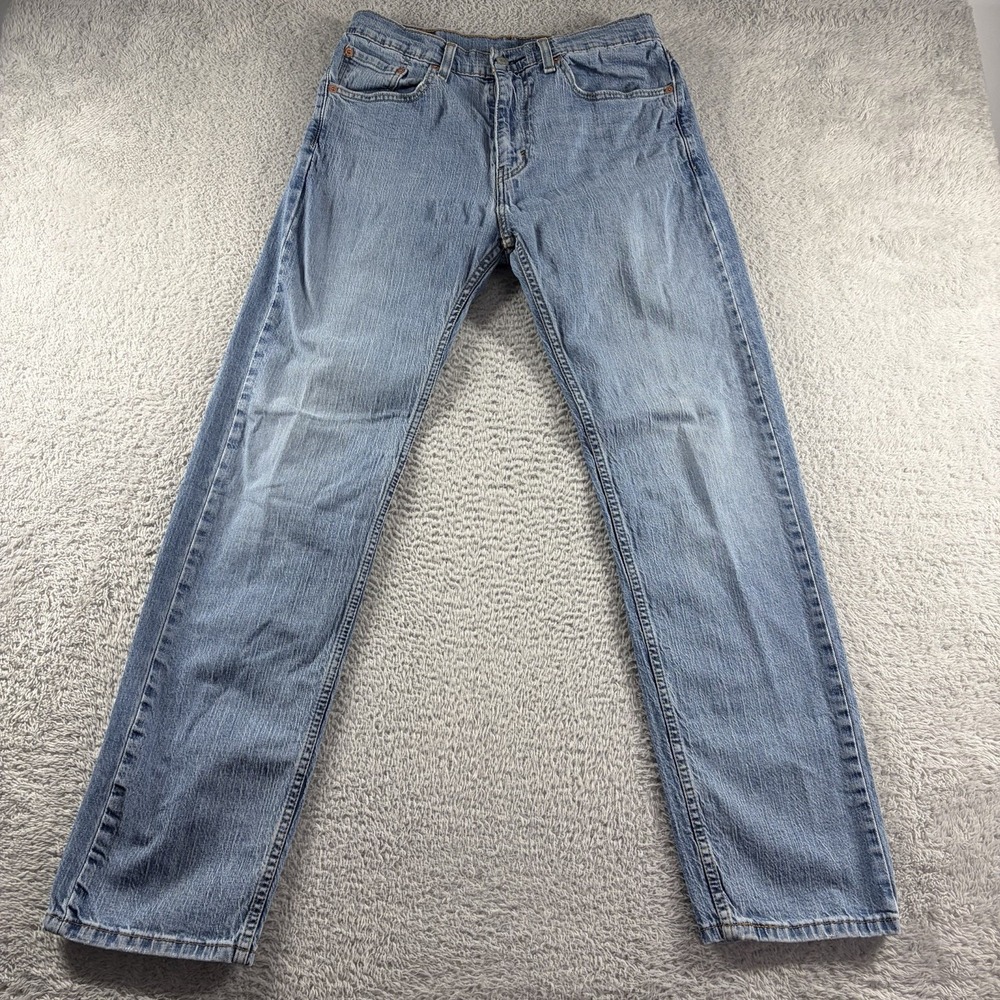 VINTAGE Levi 505 Jeans Mens 32x34 (Fits 30x30) Straight Leg Light Wash Stretch